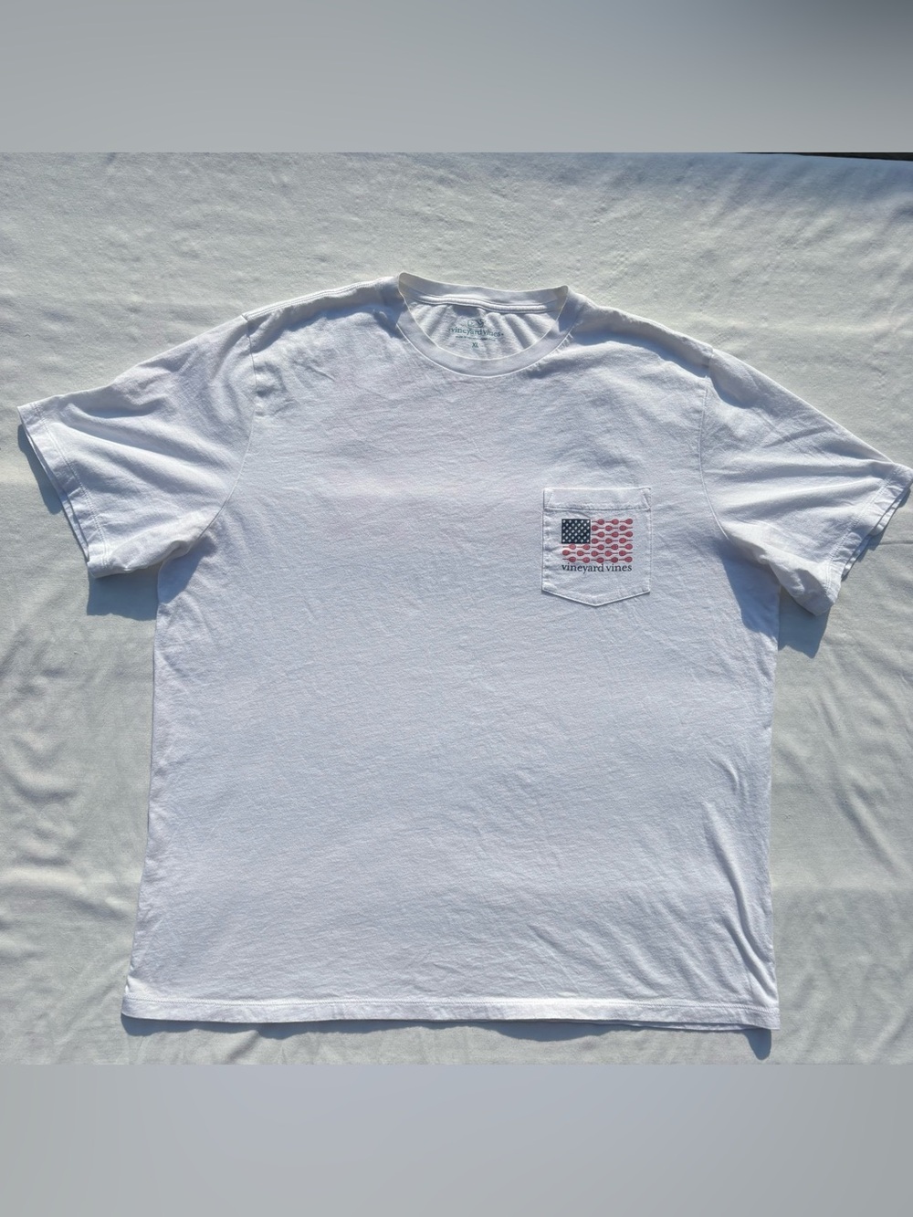 Vineyard Vines USA Tennis Flag Short-Sleeve Pocket Tee size XL